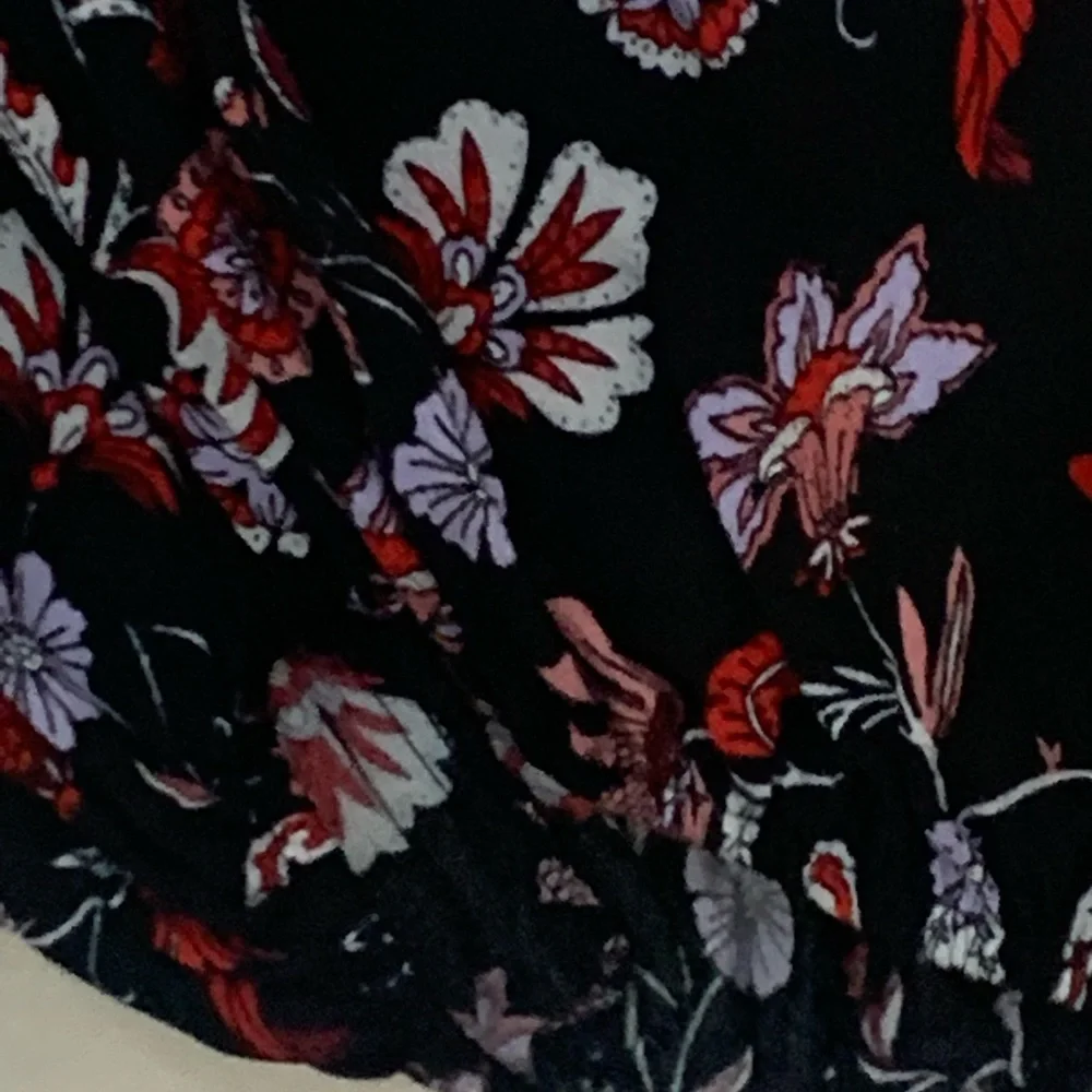 Banana Republic - Floral Puff Sleeve Peplum‎ Wrap Top S